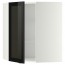 МЕТОД Углов навесн шк с полками/сткл дв - белый, Ютис дымчатое стекло/черный, 68x80 см