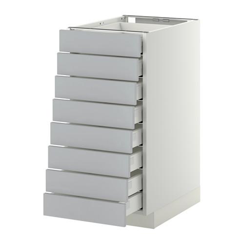 МЕТОД / МАКСИМЕРА Наполн шкаф 8 фронт/8 низк ящиков - 40x60 см, Веддинге серый, белый