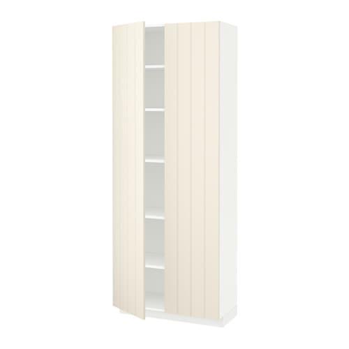 МЕТОД Высок шкаф с полками - белый, Хитарп белый с оттенком, 80x37x200 см МЕТОД Высок шкаф с полками - белый, Хитарп белый с оттенком, 80x37x200 см