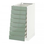 МЕТОД / ФОРВАРА Наполн шкаф 8 фронт/8 низк ящиков - белый, Калларп глянцевый светло-зеленый, 40x60 см МЕТОД / ФОРВАРА Наполн шкаф 8 фронт/8 низк ящиков - белый, Калларп глянцевый светло-зеленый, 40x60 см