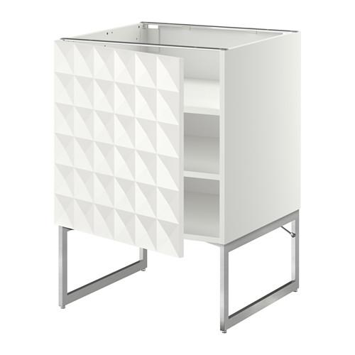 МЕТОД Напольный шкаф с полками - белый, Гэррестад белый, 60x60x60 см