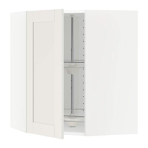 МЕТОД Угл нвсн шкф с вращающ секц - белый, Сэведаль белый, 68x80 см