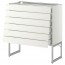 МЕТОД / МАКСИМЕРА Напольн шкаф 6фронт пнл/6 низ ящ - белый, Хэггеби белый, 80x37x60 см