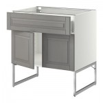 МЕТОД / ФОРВАРА Напол шкаф/полки/ящик/2двери - Будбин серый, белый МЕТОД / ФОРВАРА Напол шкаф/полки/ящик/2двери - Будбин серый, белый