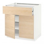 МЕТОД / МАКСИМЕРА Напольный шкаф/2дверцы/2ящика - белый, Аскерсунд под светлый ясень МЕТОД / МАКСИМЕРА Напольный шкаф/2дверцы/2ящика - белый, Аскерсунд под светлый ясень