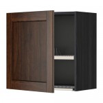 МЕТОД Шкаф навесной с сушкой - под дерево черный, Эдсерум под дерево коричневый, 60x60 см