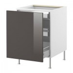 ФАКТУМ Напольный шкаф с выдвижной секцией - Абстракт серый, 60 см ФАКТУМ Напольный шкаф с выдвижной секцией - Абстракт серый, 60 см