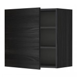 METOD шкаф навесной с полкой черный/Тингсрид черный 60x38.6x60 cm
