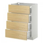 МЕТОД / ФОРВАРА Напольн шкаф 4 фронт панели/4 ящика - 60x37 см, Тингсрид под березу, белый МЕТОД / ФОРВАРА Напольн шкаф 4 фронт панели/4 ящика - 60x37 см, Тингсрид под березу, белый