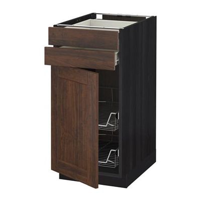 МЕТОД / ФОРВАРА Напольн шкаф/дверца/2ящ/првл крзн - 40x60 см, Эдсерум под дерево коричневый, под дерево черный МЕТОД / ФОРВАРА Напольн шкаф/дверца/2ящ/првл крзн - 40x60 см, Эдсерум под дерево коричневый, под дерево черный