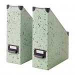 ФЬЕЛЛА Подставка для журналов - светло-зеленый/в горошек