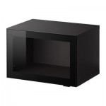 БЕСТО Стеллаж со стеклянн дверью - черно-коричневый/Глассвик черный/прозрачное стекло БЕСТО Стеллаж со стеклянн дверью - черно-коричневый/Глассвик черный/прозрачное стекло