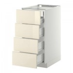 МЕТОД / ФОРВАРА Нплн шк 4фрнт/2нзк/3срд ящ - 40x60 см, Рингульт глянцевый кремовый, белый МЕТОД / ФОРВАРА Нплн шк 4фрнт/2нзк/3срд ящ - 40x60 см, Рингульт глянцевый кремовый, белый