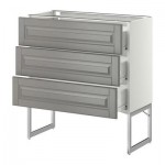 МЕТОД / ФОРВАРА Нплн шк 3 фрнт/3 средн ящика - 80x37x60 см, Будбин серый, белый МЕТОД / ФОРВАРА Нплн шк 3 фрнт/3 средн ящика - 80x37x60 см, Будбин серый, белый