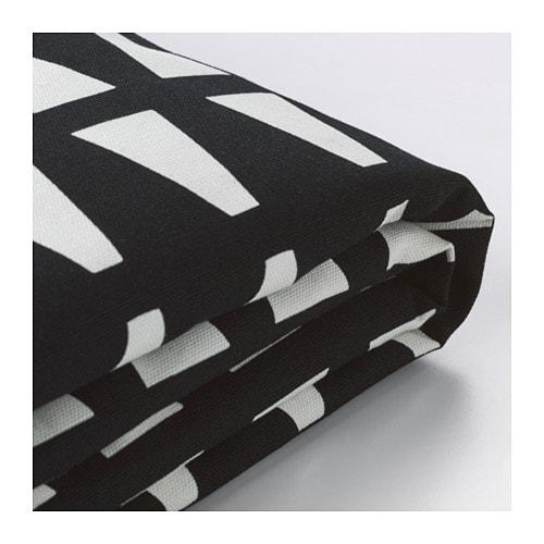 ЛИКСЕЛЕ Чехол на 2-местный диван-кровать - Эббарп черный/белый