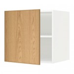 МЕТОД Верх шкаф на холодильн/морозильн - белый, Экестад дуб, 60x60 см