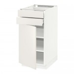 METOD/MAXIMERA напольный шкаф с дверцей/2 ящиками цвет алюминия