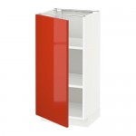 МЕТОД Напольный шкаф с полками - белый, Ерста глянцевый оранжевый, 40x37 см МЕТОД Напольный шкаф с полками - белый, Ерста глянцевый оранжевый, 40x37 см