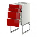 МЕТОД / МАКСИМЕРА Нплн шк 4 фронт/2 низк/2средн ящ - 40x60x60 см, Рингульт глянцевый красный, белый МЕТОД / МАКСИМЕРА Нплн шк 4 фронт/2 низк/2средн ящ - 40x60x60 см, Рингульт глянцевый красный, белый
