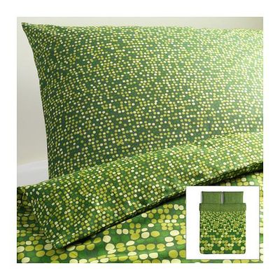 СМОРБОЛЬ Пододеяльник и 2 наволочки - зеленый, 200x200/50x70 см СМОРБОЛЬ Пододеяльник и 2 наволочки - зеленый, 200x200/50x70 см