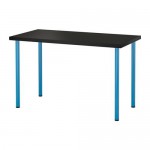 ЛИННМОН / АДИЛЬС Стол - черно-коричневый/синий