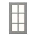 ЛИДИНГО Стеклянная дверь - серый, 40x70 см