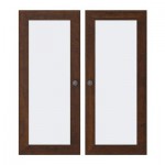 БОРГШЁ Стеклянная дверь - коричневый