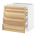 МЕТОД / МАКСИМЕРА Нплн шк 4фрнт/2нзк/3срд ящ - белый, Торхэмн естественный ясень, 80x60 см МЕТОД / МАКСИМЕРА Нплн шк 4фрнт/2нзк/3срд ящ - белый, Торхэмн естественный ясень, 80x60 см