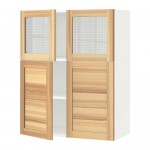 МЕТОД Навесной шкаф/полки/2дв/2стек дв - белый, Торхэмн естественный ясень МЕТОД Навесной шкаф/полки/2дв/2стек дв - белый, Торхэмн естественный ясень