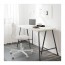 LERBERG/LINNMON стол белый/серый 60x74 cm