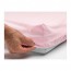 LEN простыня натяжн для кроватки белый/розовый