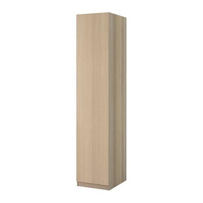 ПАКС Гардероб с 1 дверью - Пакс Нексус дубовый шпон, беленый, дубовый шпон, беленый, 50x60x236 см