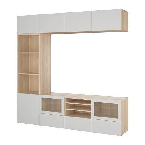 BESTÅ шкаф для ТВ, комбин/стеклян дверцы BESTÅ шкаф для ТВ, комбин/стеклян дверцы