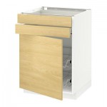 МЕТОД / ФОРВАРА Напольн шкаф/дверца/2ящ/првл крзн - 60x60 см, Тингсрид под березу, белый