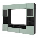 BESTÅ шкаф для ТВ, комбин/стеклян дверцы BESTÅ шкаф для ТВ, комбин/стеклян дверцы