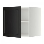МЕТОД Верх шкаф на холодильн/морозильн - 60x60 см, Лаксарби черно-коричневый, белый