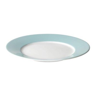 ИКЕА/365+ Тарелка десертная - белый/светлая бирюза