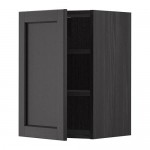 МЕТОД Шкаф навесной с полкой - под дерево черный, Лерх черная морилка, 40x60 см МЕТОД Шкаф навесной с полкой - под дерево черный, Лерх черная морилка, 40x60 см