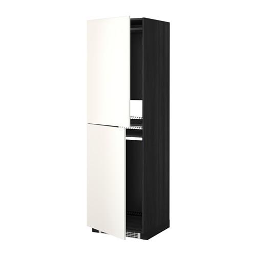 МЕТОД Высок шкаф д холодильн/мороз - под дерево черный, Веддинге белый, 60x60x200 см