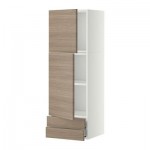 МЕТОД / МАКСИМЕРА Навесной шкаф/2дверцы/2ящика - 40x120 см, Брокхульт под грецкий орех светло-серый, белый МЕТОД / МАКСИМЕРА Навесной шкаф/2дверцы/2ящика - 40x120 см, Брокхульт под грецкий орех светло-серый, белый