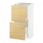 МЕТОД / МАКСИМЕРА Напольный шкаф с 2 ящиками - 40x37 см, Тингсрид под березу, белый МЕТОД / МАКСИМЕРА Напольный шкаф с 2 ящиками - 40x37 см, Тингсрид под березу, белый
