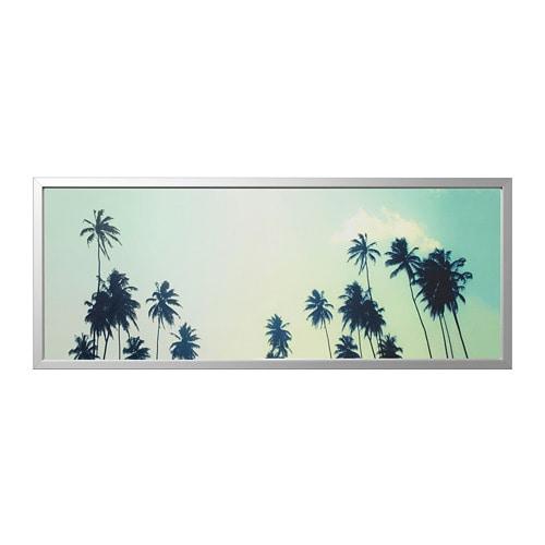 БЬЁРКСТА Картина с рамой - цвет алюминия