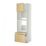 МЕТОД / МАКСИМЕРА Выс шкаф д/дхвк/комб дхвк+двр/2ящ - 60x60x200 см, Тингсрид под березу, белый МЕТОД / МАКСИМЕРА Выс шкаф д/дхвк/комб дхвк+двр/2ящ - 60x60x200 см, Тингсрид под березу, белый