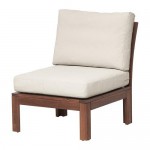 ЭПЛАРО Садовое легкое кресло - коричневая морилка/ФРЁСЁН/ДУВХОЛЬМЕН бежевый