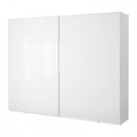 ПАКС Гардероб с раздвижными дверьми - белый, 300x66x236 см