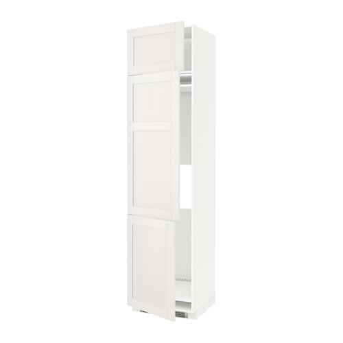 МЕТОД Выс шкаф для хол/мороз с 3 дверями - белый, Сэведаль белый, 60x60x240 см