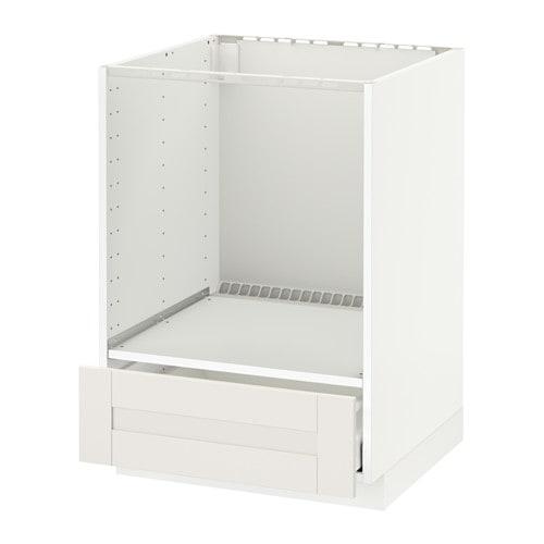 МЕТОД / МАКСИМЕРА Напольный шкаф д/духовки, с ящиком - белый, Сэведаль белый МЕТОД / МАКСИМЕРА Напольный шкаф д/духовки, с ящиком - белый, Сэведаль белый