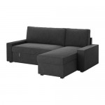 ВИЛАСУНД Диван-кровать с козеткой - Хилларед антрацит