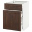 МЕТОД / МАКСИМЕРА Напольн шкаф/выдвижн секц/ящик - белый, Эдсерум под дерево коричневый, 60x60 см
