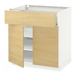 МЕТОД / ФОРВАРА Напольный шкаф+ящик/2дверцы - 80x60 см, Тингсрид под березу, белый МЕТОД / ФОРВАРА Напольный шкаф+ящик/2дверцы - 80x60 см, Тингсрид под березу, белый